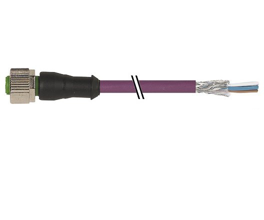 Connector cable M12 5p CAN female straight 1,5m
