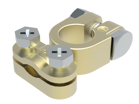 Battery pole clip negative