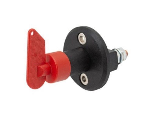 Mainswitch 24V/100A red with key