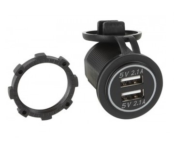 USB inverter 12-24VDC to 5V 2x USB 2,1A