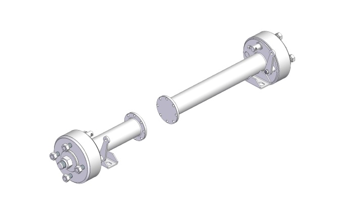 Shaft axle AX1 with brake drum 800mm for CTC 60