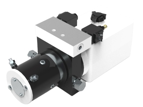 Hydraulic unit + valve block M24 24V 1,2kW 1,6 Liter 2 valves