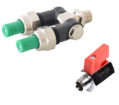 Rotating nozzle double green and valve