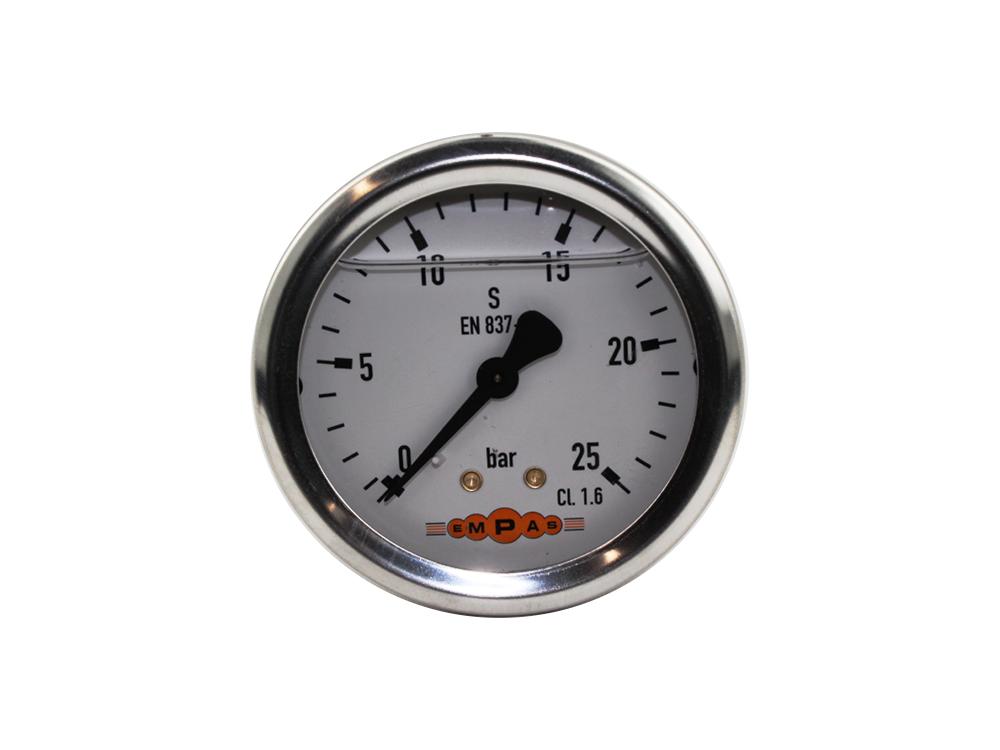 Manometer 0-25 BAR 1/4" back
