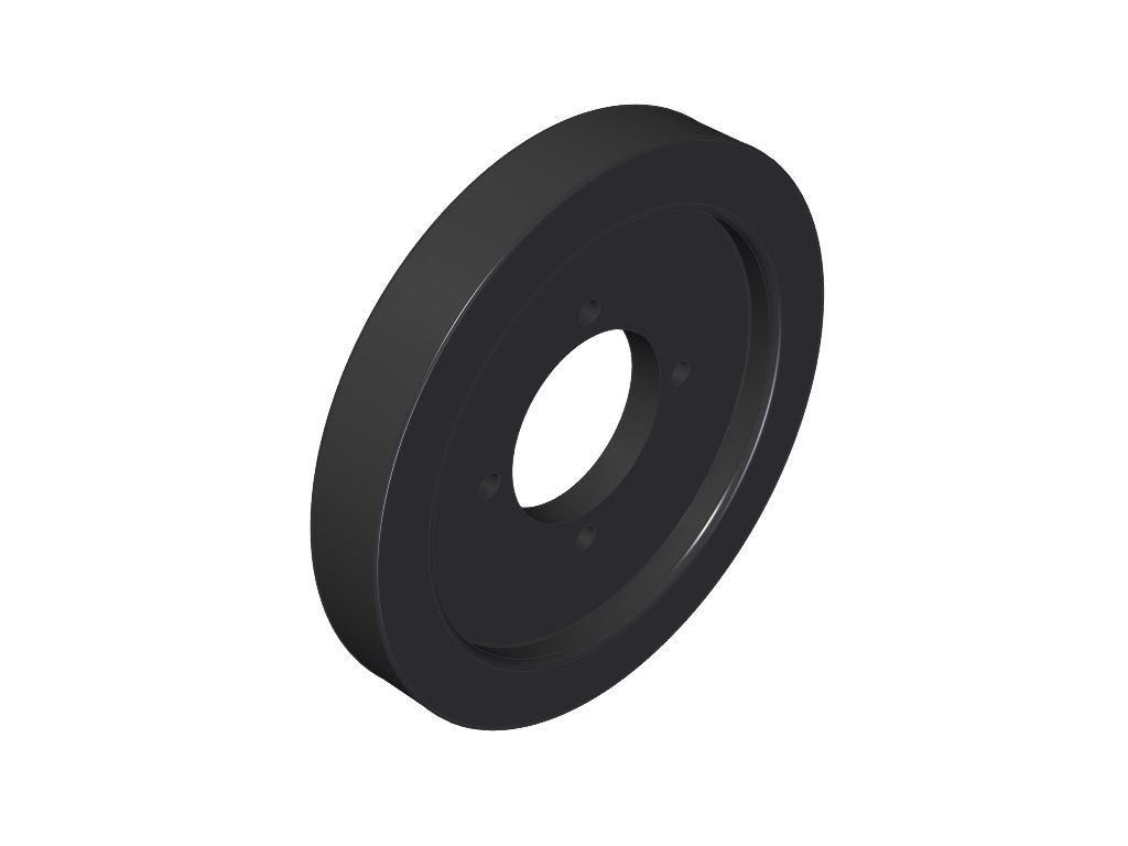 Flange wheel POM-c 210/105x30mm for pipe 51mm