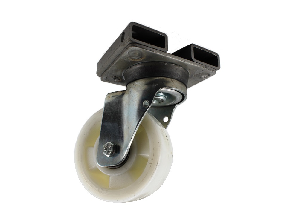 Swivel castor 100x40mm nylon + holder for BRW185