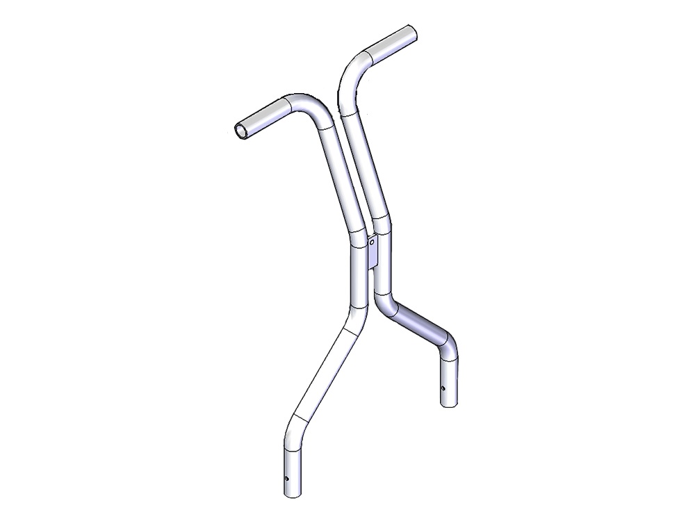 Push brackets T-model, galvanised steel, incl. locking pins