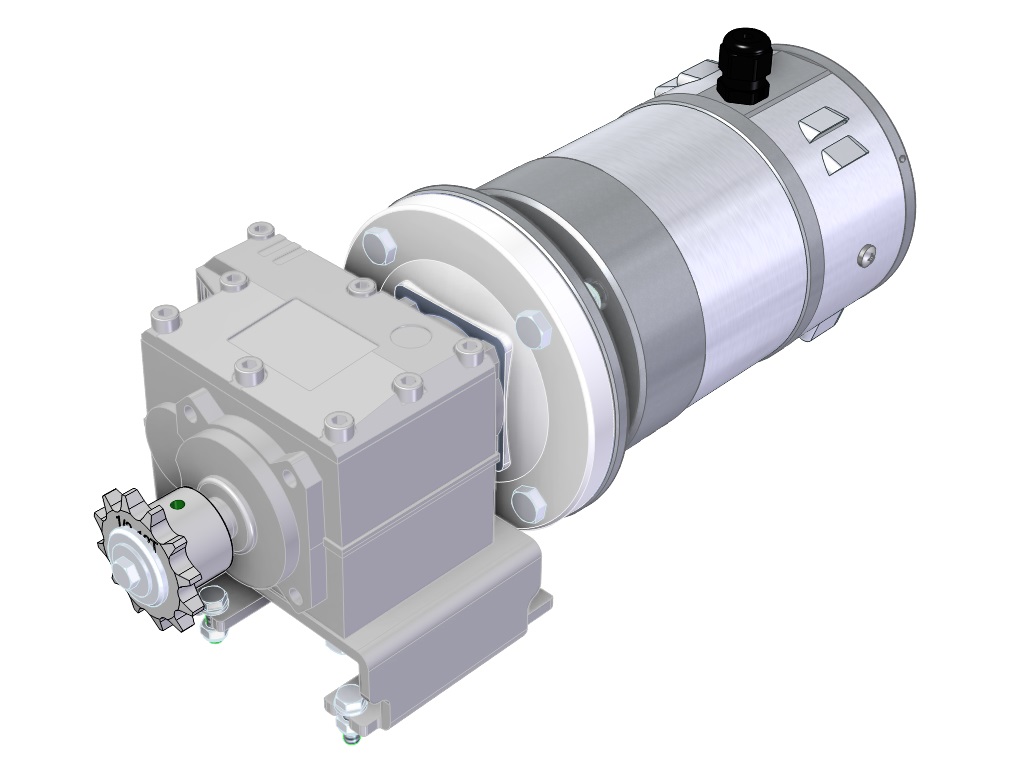 Complete engine and gearbox for BRW150/170 0,36kW