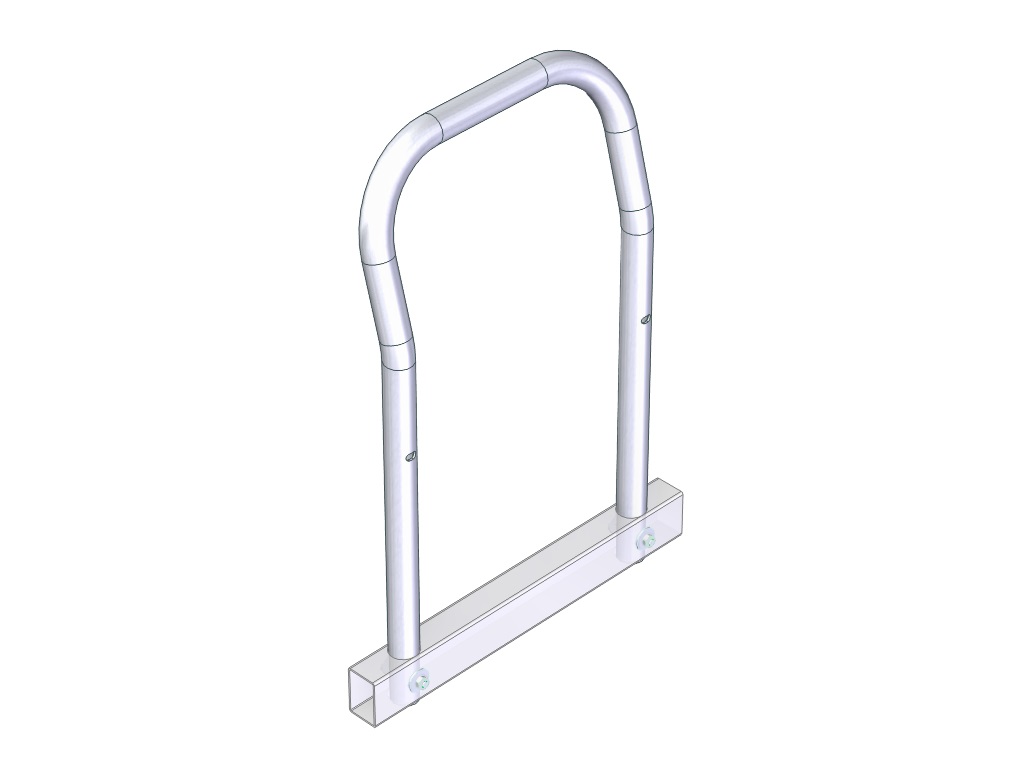 Push bracket 1" U-model, steel galvanized, incl. 2x nut + bolt