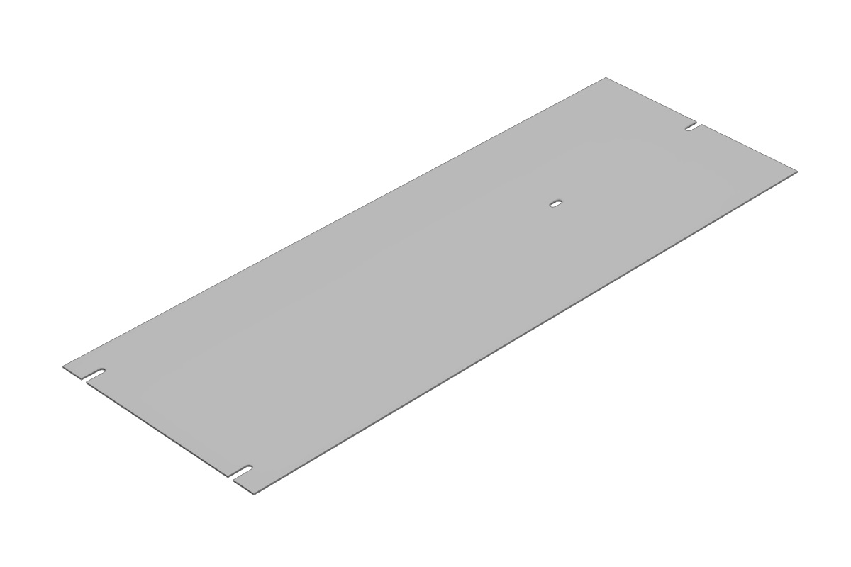 Alu. cover plate BRW185 872,5x312,5x2mm fuse box / motor